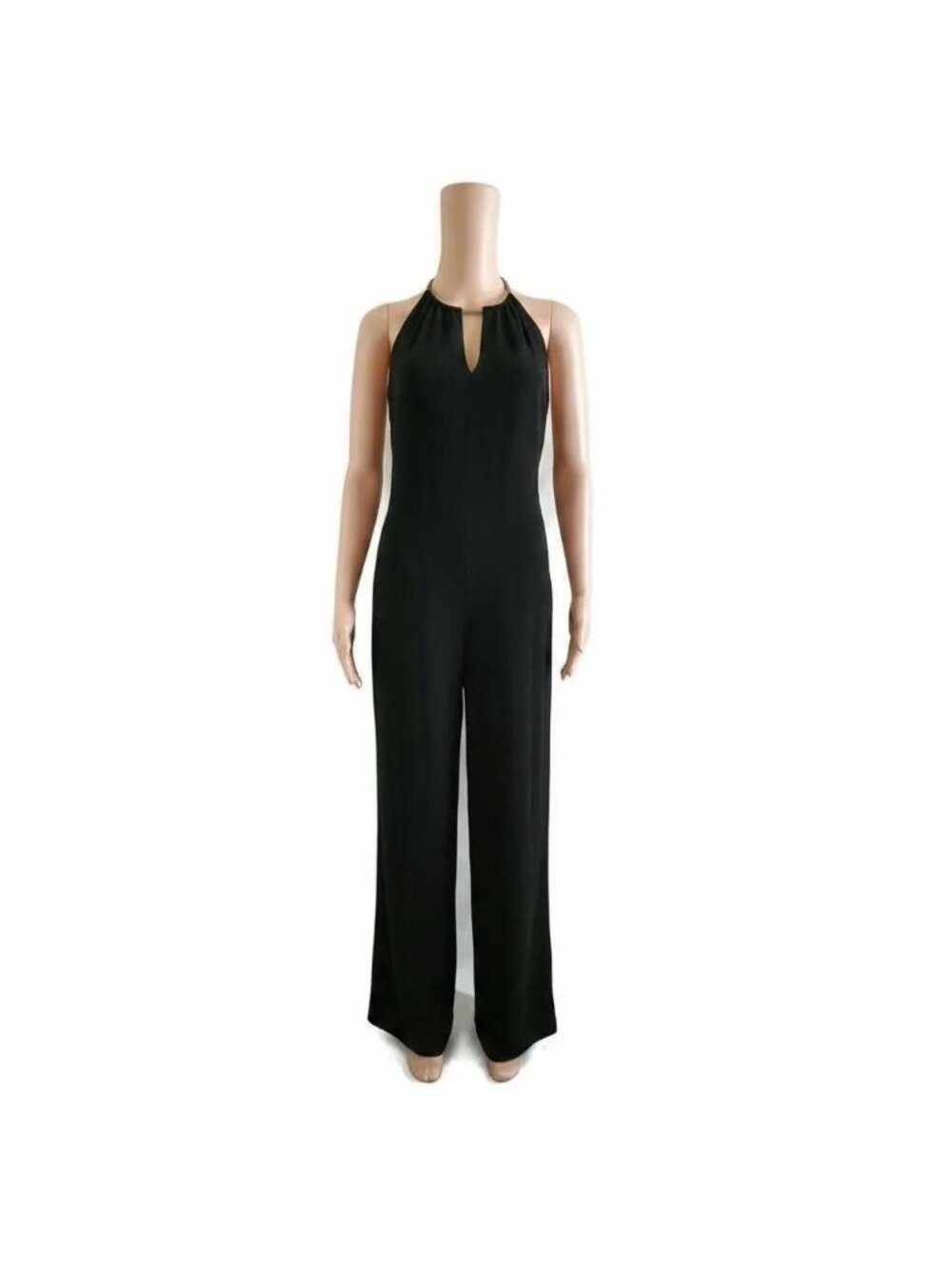 Alchemy New‎ York Black Halter Open-Back Wide-Leg Eveningwear Jumpsuit Women's 8 - Picture 4 of 10